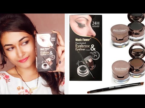 music flower eyebrow & eyeliner cream | review bytanvivishwas musicflowereyebrow&geleyelinecreem