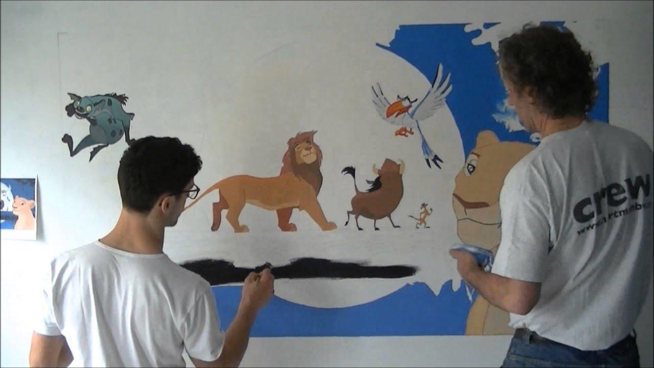 lions maken lion king muurschildering youtube lions maken lion king muurschildering youtube