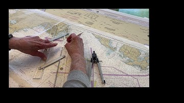 DR plot from logbook on paper chart with leeway