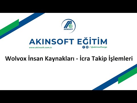 Wolvox İnsan Kaynakları - İcra Takip İşlemleri