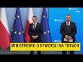 "Ponad wszelką wątpliwość doszło do eksplozji" - konferencja ministrów o aktach sabotażu na torach.
