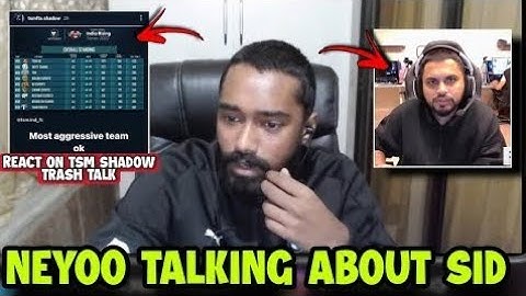 Neyoo React on TSM shodow Trash Talk GodL | Neyoo on SiD