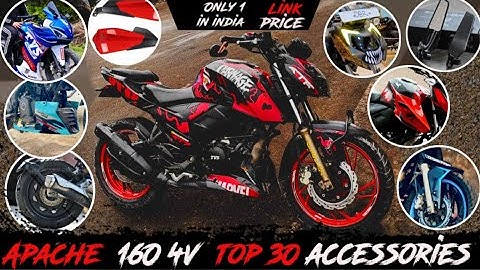 TVS apache 160 4v /200 4v full modification🔥apache 160 4v all accessories Wraps,underbelly,DRL,visor