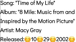 Macy Gray - Time of My Life (Lyrics)