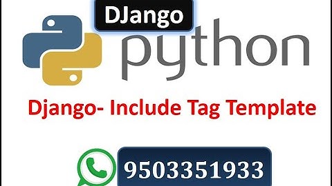 10  Django Include Tag Template