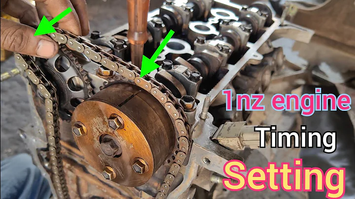Toyota 1nz engine timing mark and timing chain installed, 1nz engine timing video