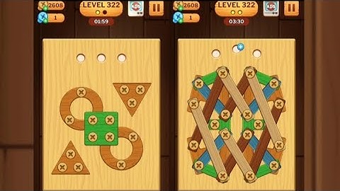 Screw Puzzle: Wood Nut & Bolt - Level 322
