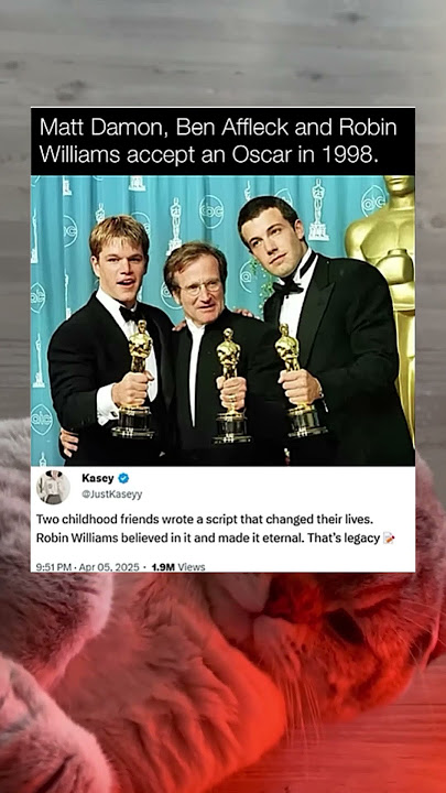Matt Damon, Ben Affleck and Robin Williams accept an Oscar in 1998 #memes #meme #funny #shorts