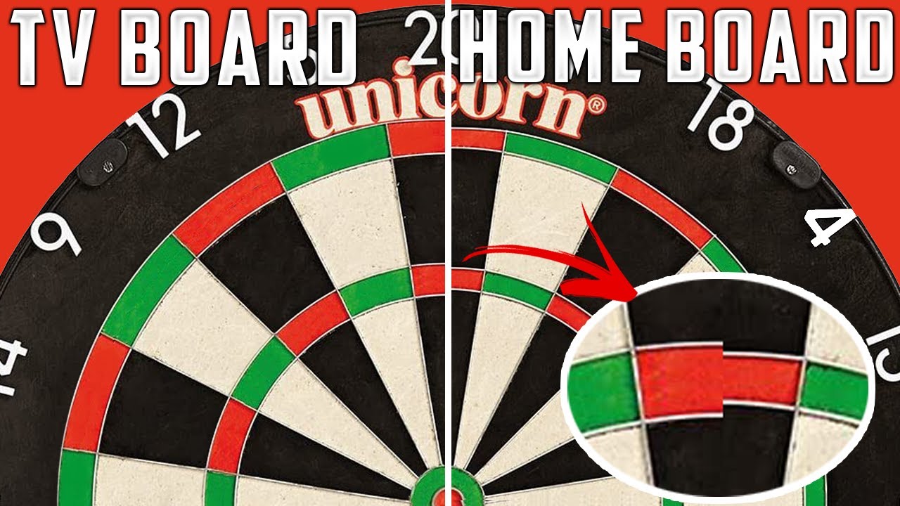 テレビのダーツボードは、お店で買うボードより大きいっていうよくある