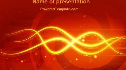 Glowing Wave PowerPoint Template by PoweredTemplate.com