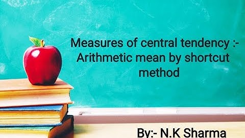#ArithmeticMean #Shortcut  Measures of central tendency :- arithmetic mean by short cut method.