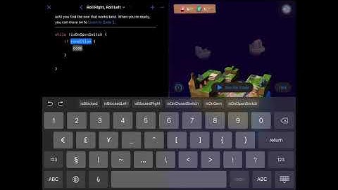Solution of “Roll Right,Roll Left” Swift Playgrounds
