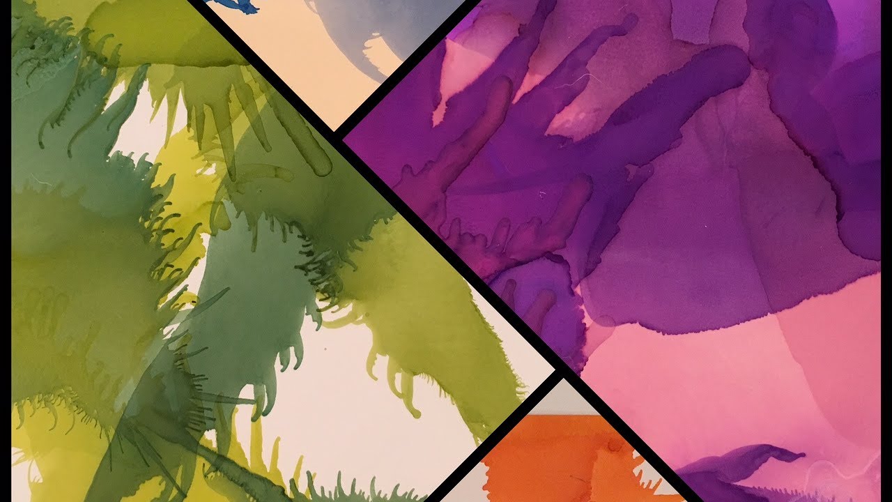 Fun With Alcohol Ink Part 2 Canned Air Technique YouTube