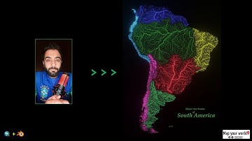 Major river basins using ArcMap and Blender