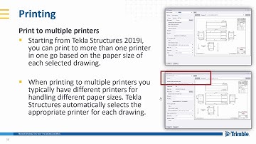 Printing to multiple printers in Tekla Structures 2019i