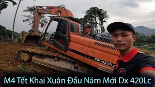 Khai Xuân Đầu Năm 2024 Lái Máy Xúc Doosan Dx 420LC Làm Đường Cao Tốc Tuyên Quang  Hà Giang