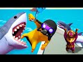 Diving with SHARKS was a Disaster - Gang Beasts (Funny Moments)