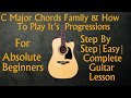 Basic guitar lessonknow chords of any songsc major chords family  its progressionsgl8