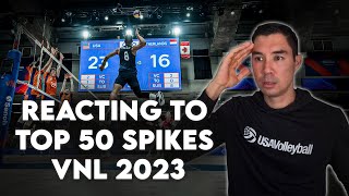 Reacting to the 50 Best Spikes from FIVB VNL 2023