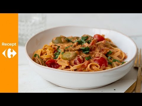 Video: Pasta Met Ansjovis En Olijven - Een Stapsgewijs Recept Met Een Foto