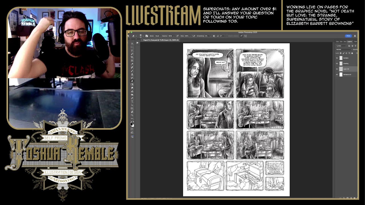 Chill Art  Stream, Let's Make Comics! - Joshua Kemble Livestream 448