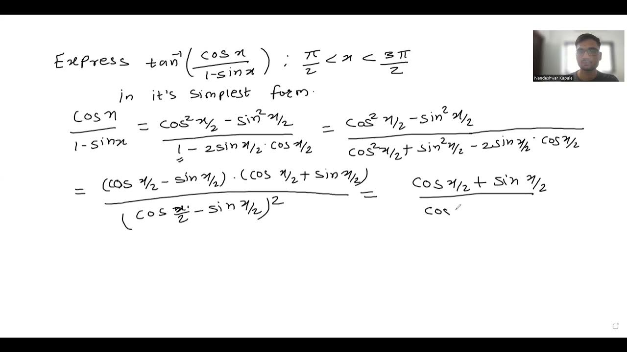 find-the-simplest-form-of-tan-1-cosx-1-sinx-youtube