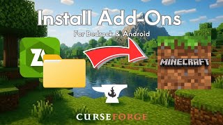 How to import and install Add-Ons in MCPE | Minecraft Bedrock | From Curseforge in Android