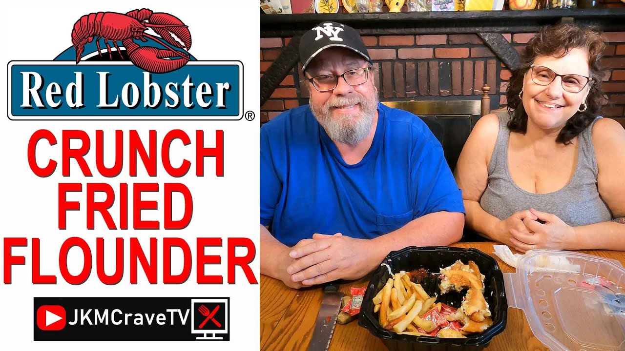 Red Lobster® **NEW** CRUNCHFRIED FLOUNDER SANDWICH Taste Test & Review JKMCraveTV YouTube