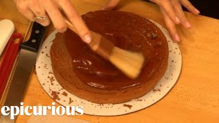 Epicurious's around the world in 80 dishes takes you to vienna,
austria, with a demonstration of world-famous chocolate cake
sachertorte, prepared by ren...