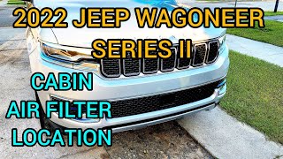 How To Locate Cabin Air filter in 2022 Jeep Wagoneer Series II DIY