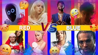 🔴RED VS BLUE🔵 : THE MOST VIEWED SONGS ON GENIUS 🟡😎🤩(BoyWithUke, Billie Eilish, Lil Nas X, Y2K, ...)👊