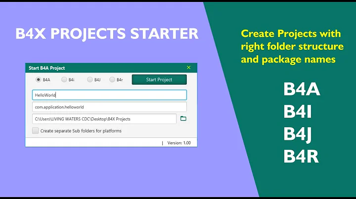 B4X Launcher Demo - Start your B4A, B4i, B4J, B4R projects with ease
