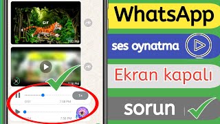 Whatsapp ses oynatma ekran kapalı sorununu düzeltin (%100 Çalışıyor) | Whatsapp sesli mesaj oynat..