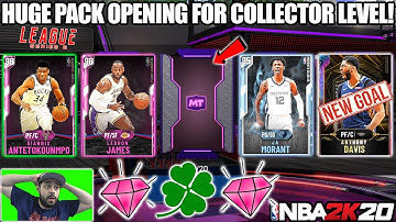 HUGE SERIES 2 PACK OPENING FOR MY COLLECTOR LEVEL AND GALAXY OPAL ANTHONY DAVIS IN NBA 2K20 MYTEAM