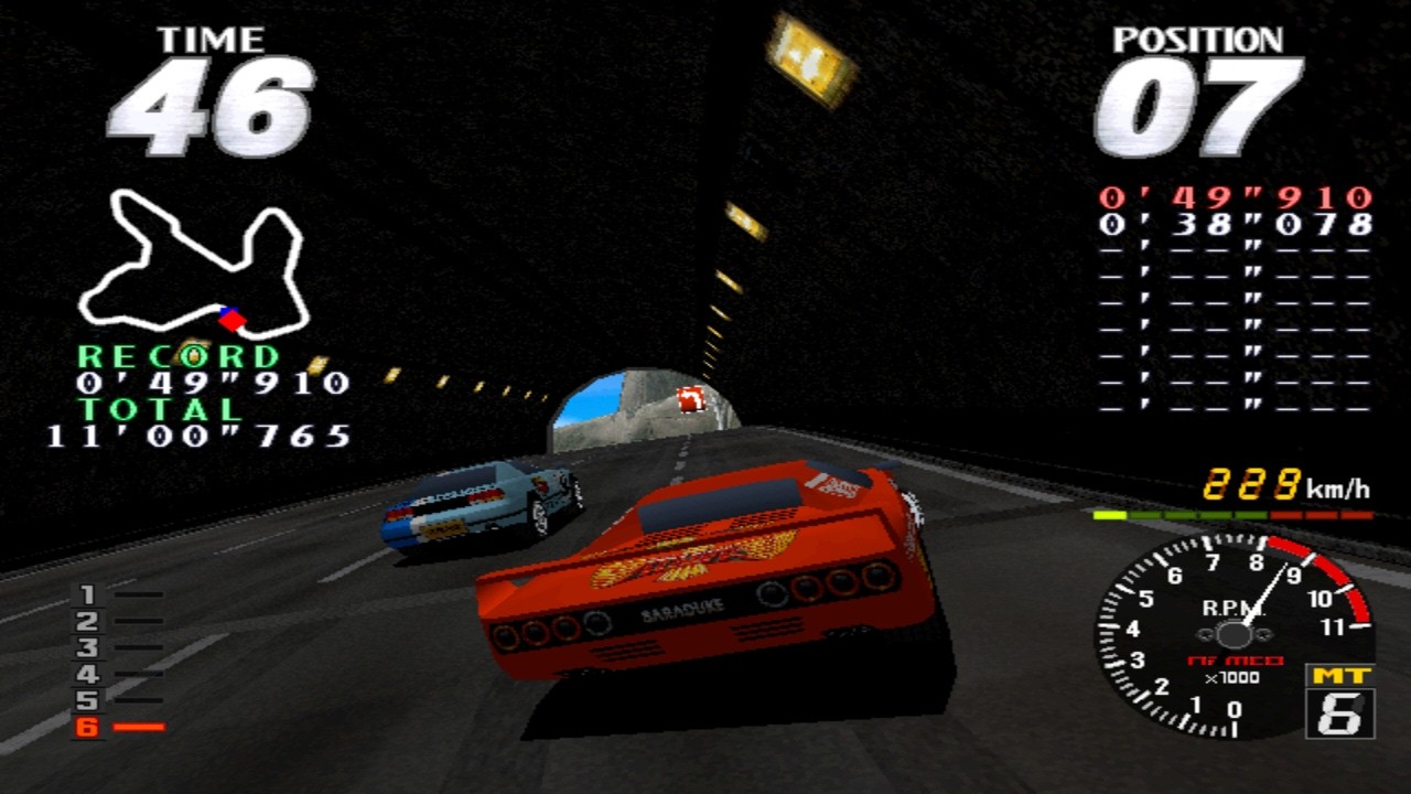 Rave Racer - Namco System 22 - Mountain (Professional) - 7 Red Car