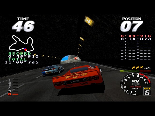 Rave Racer - Namco System 22 - Mountain (Professional) - 7 Red Car