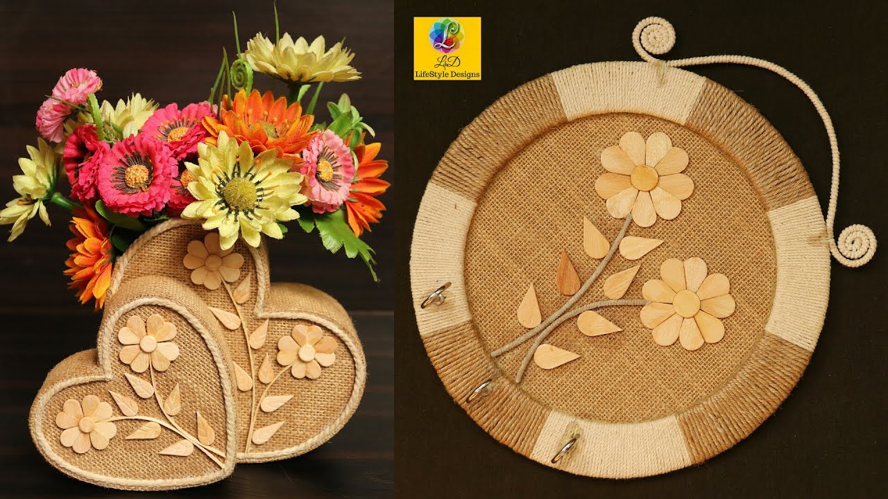 DIY Jute Home Decor/ Jute Craft Ideas/ Home Decoration Design Handmade
