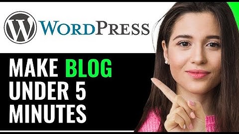 HOW TO MAKE WORDPRESS BLOG! (UNDER 5 MINUTES)