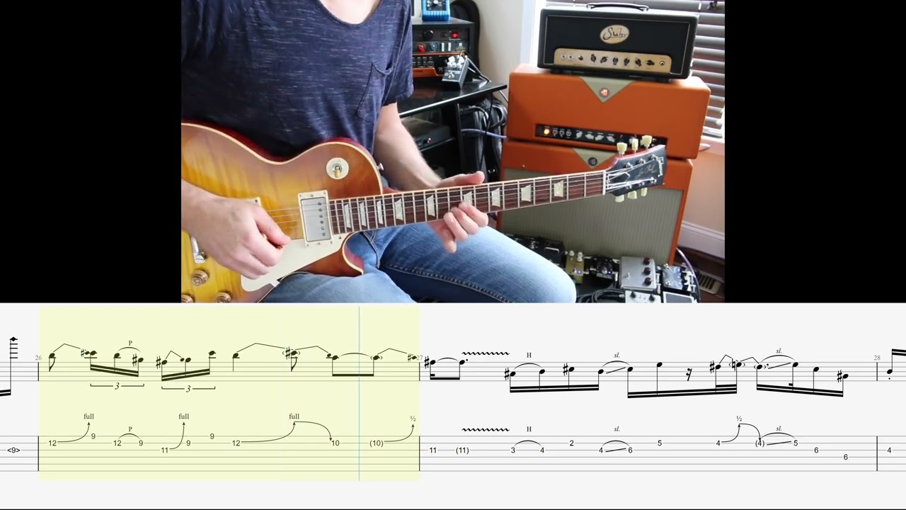 Shawn Tubbs TAB - AWESOME Demo Intro Playing #02 (XTS Winford Drive - FULL Transcription 
