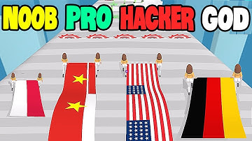 NOOB vs PRO vs HACKER vs GOD in Flag Painters - All Levels Gameplay, MAX LEVEL