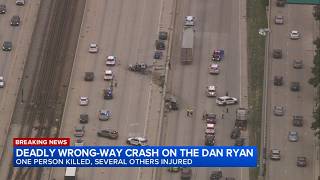 1 killed, 2 critically injured in crash involving wrong-way driver on I-94, officials say