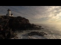 Nubble Lighthouse Summer Solstice Sunrise 2017 - Beautiful Drone Video shot in York, Maine