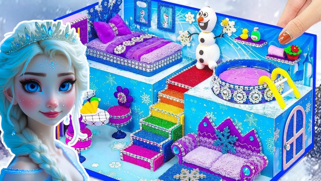 Cardboard House Challenge - How To Make Elsa House With Cardboard ...