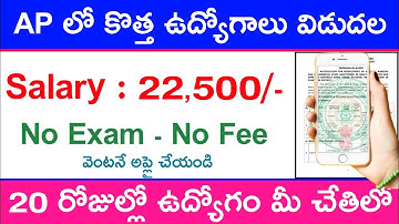 AP లొ కొత్త ఉద్యోగాలు విడుదల | No Exam-No Fee Direct Job | RK Tutorial