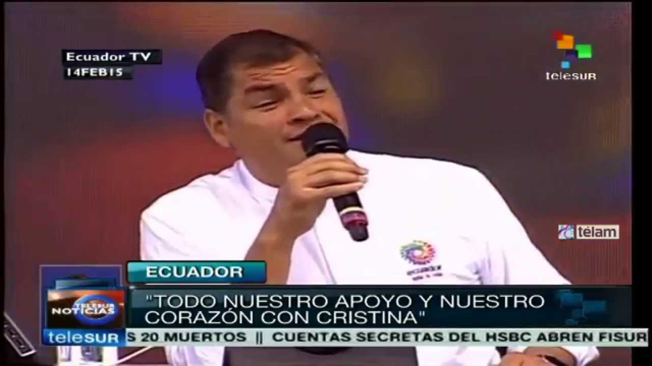 Apoyo de Correa a Cristina Kirchner y advirtió que sufre 