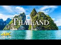 FLYING OVER THAILAND (4K UHD) Amazing Beautiful Nature Scenery with Relaxing Music for Stress Relief