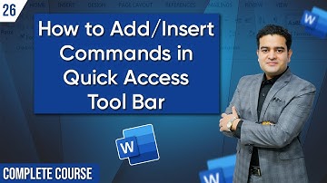 How to Add/Insert Commands in Quick Access Toolbar in MS Word | Quick Access Toolbar Customisation