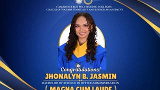 Magna Cum Laude Congratulations Jhonalyn Bon Jasmin