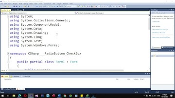 C#   Radio Button and CheckBox