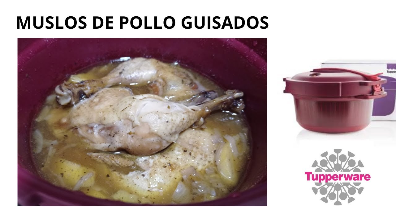 Muslos de pollo guisados en la olla a presión de Tupperware